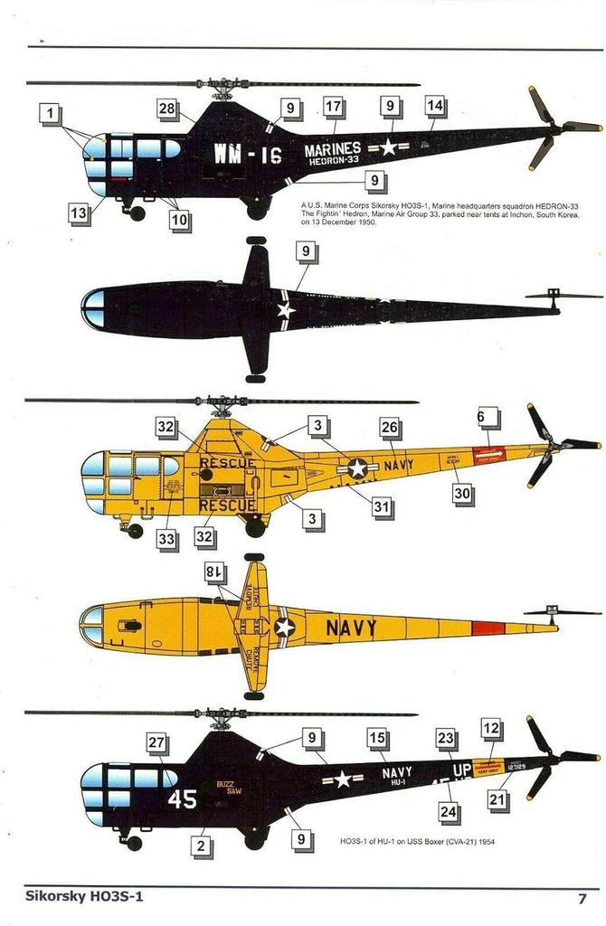 AMP Scale American Sikorsky Helicopter Plastic Model Kit AVP48001 1/48 HO3S-1