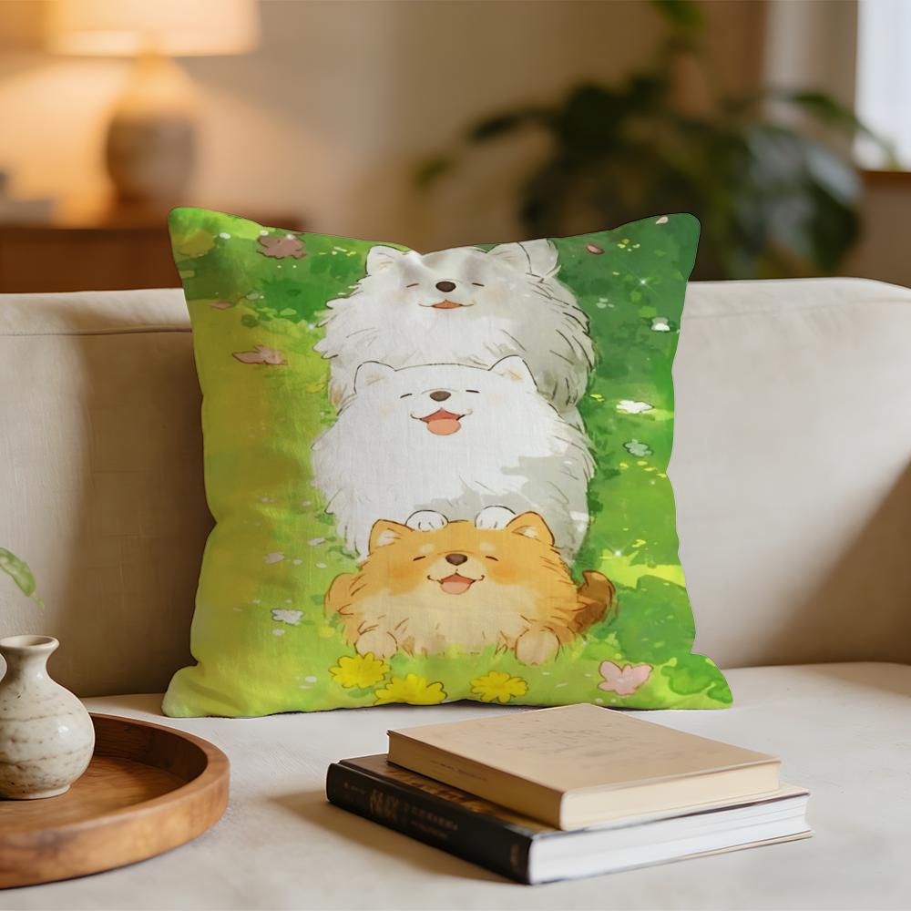 Cute handdrawn panda Cushion Cover Short plush pillowcase for bed sofa carwashable