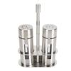2pcs With Base Stand Salt And Shakers 304 Stainless Steel Spice Dispenser Set  For Kitchen