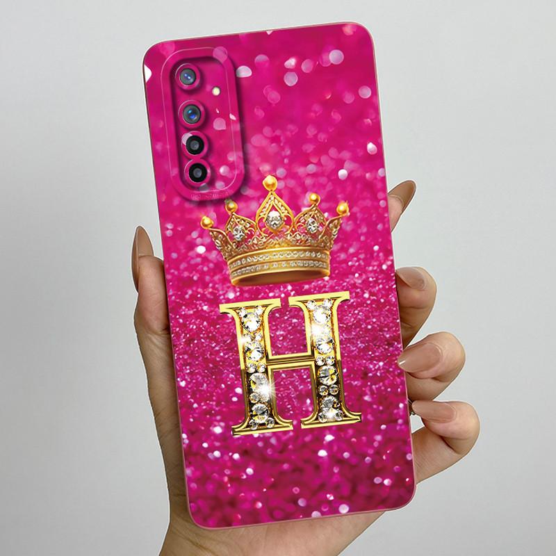 For Realme 6 6Pro Fashion Initial Letter Couple Phone Case for Realme6 6 Pro 6s Narzo Soft Silicone TPU Lens Protective Casing