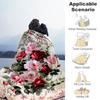Vintage Pink Peony Flowers Personalized Text Blanket Cozy Personalized Blanket Comfortable Suitable for Living Room Livingroom Couch Seaside