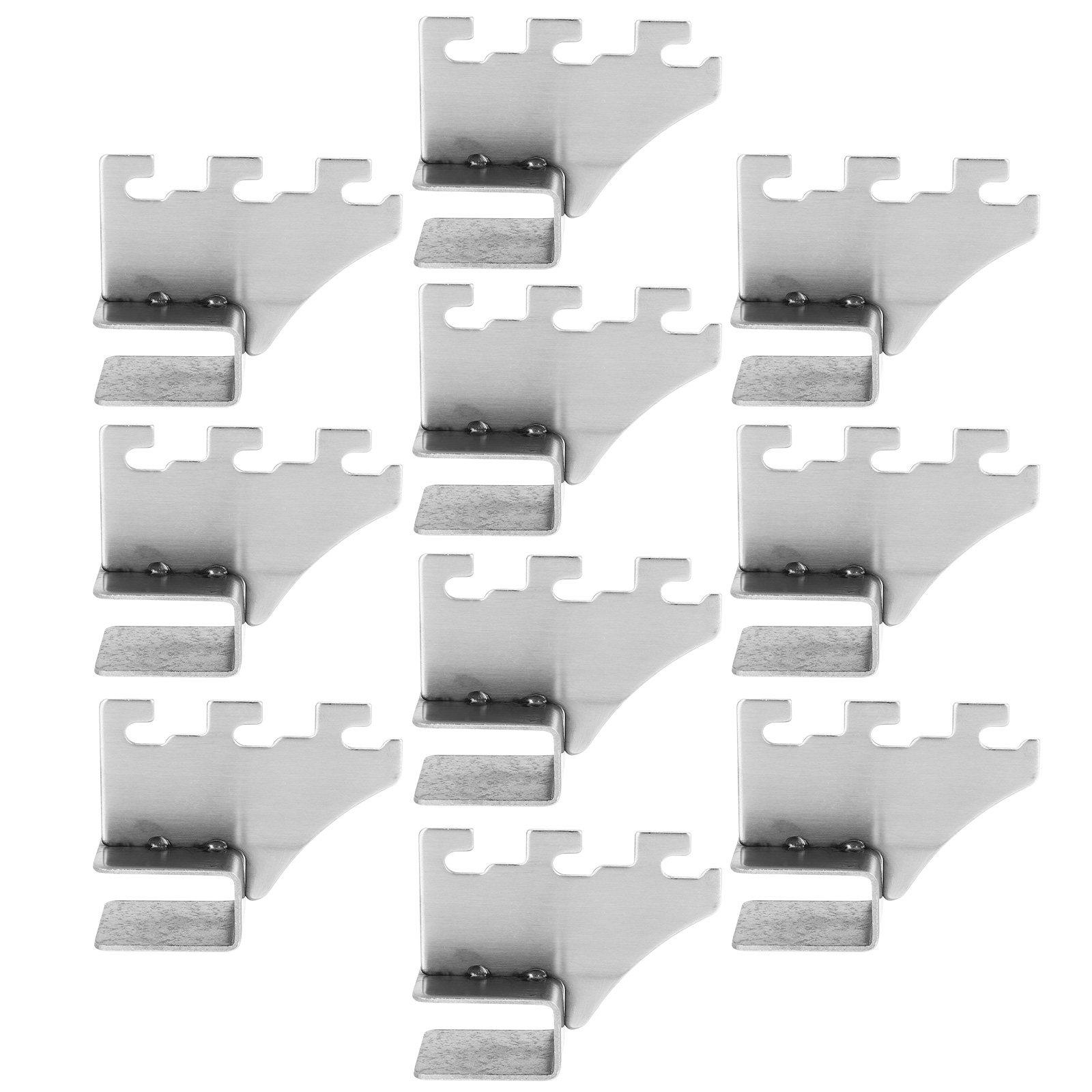 

10Pcs Stainless Steel Aa Column Shelving Holder for Square Tube Ladder Rack Mounting Bracket Heavy Duty Corrosion Resistant other