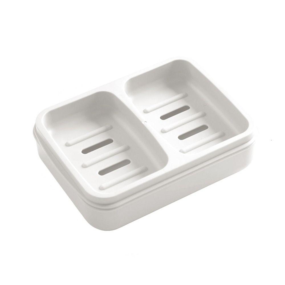 2 Pcs Rectangle Bathroom Soap Dishes 2 Colours Soap Holder Easy To Use Bar Soap Holder  Kitchen Sink