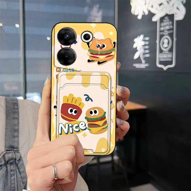 Durable Silicone Phone Case For Tecno Camon20 Pro 5G/CK8n Waterproof Cute Card sleeve Anti-dust protective Anti-knock