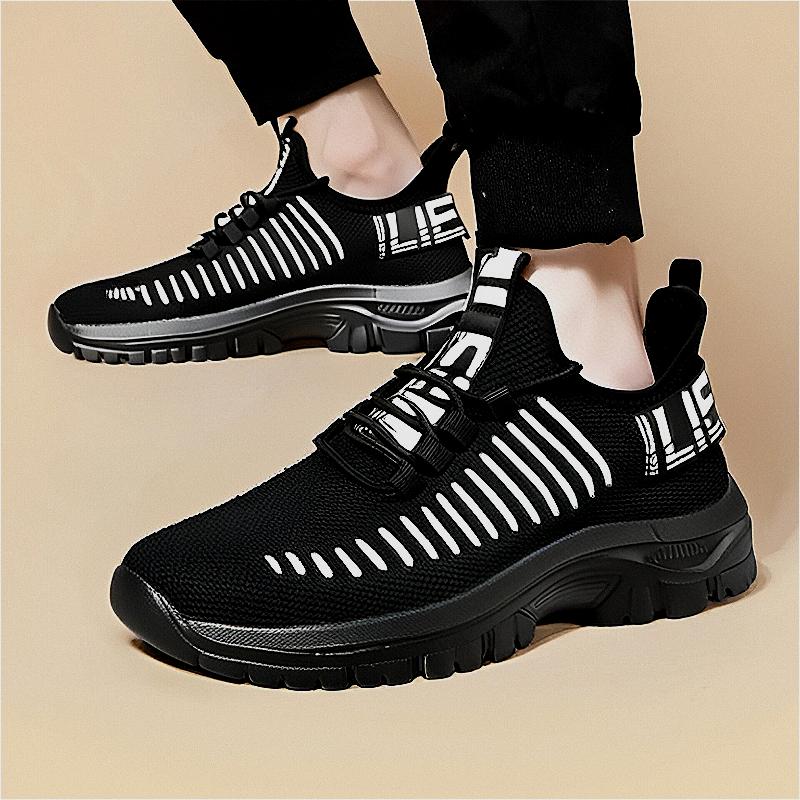 Comfortable Men's Mesh Shoes Breathable Mesh Fabric Flat Shoes Fashionable Daily Versatile Outdoor Tennis Training Travel Shoes