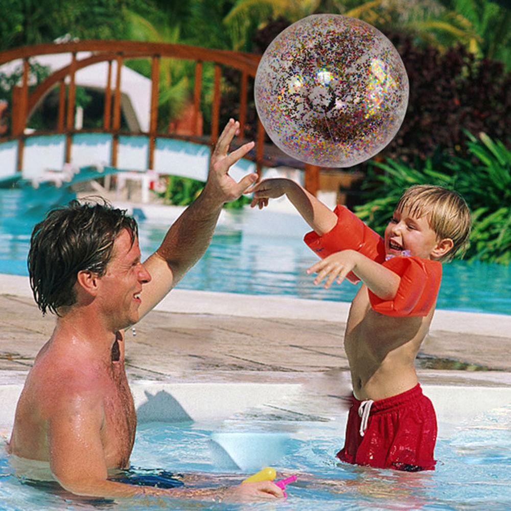 Transparent Clear Confetti Glitters Swimming Pool Toy Water Playing Ball Beach Ball Water Balloons