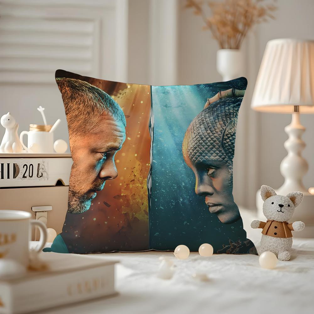 

Cushion Cover Anti-dustmite Pillowcase Invisible Zipper Silky Short Plush Sofa Cushion Cover The War Between The Land And The Se 30cmx30cm