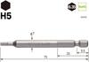 VESSEL Hex Socket Head Cap 5 x G B35 ZP Bit, Screw, 75mm, 10-Piece Set, Hardness (High Hardness),