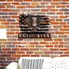 Metal Wall Art American Flag Tattoo Studio Sign Personalized Gift Sculpture