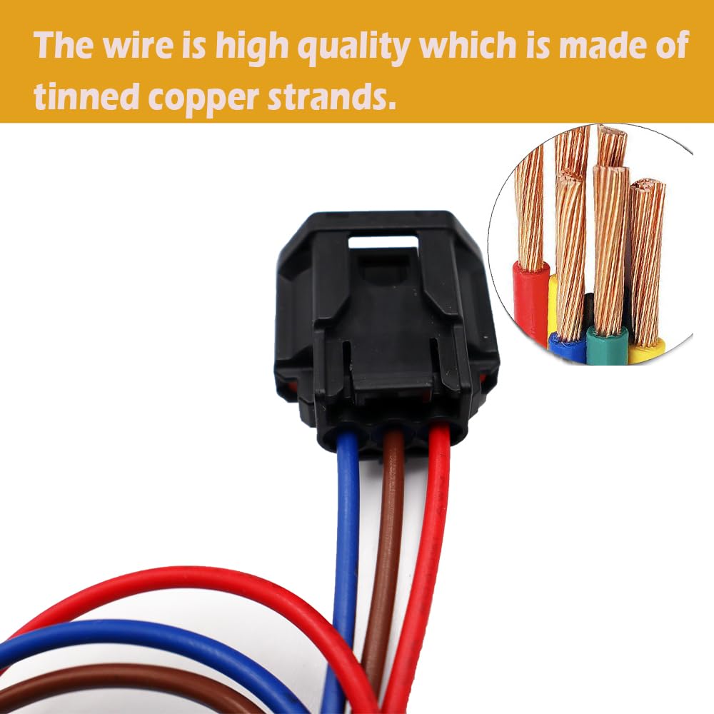 3-Pin Battery Sensor Connector Compatible with Honda Accord 2018-2021 | Harness 6189-7494 Pigtail Plug