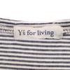Y's for living Border Pattern Short sleeve T-shirt white Women Used