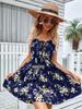Fresh Floral Halter A-line Mini Dress with Tie Waist for Every Occasion