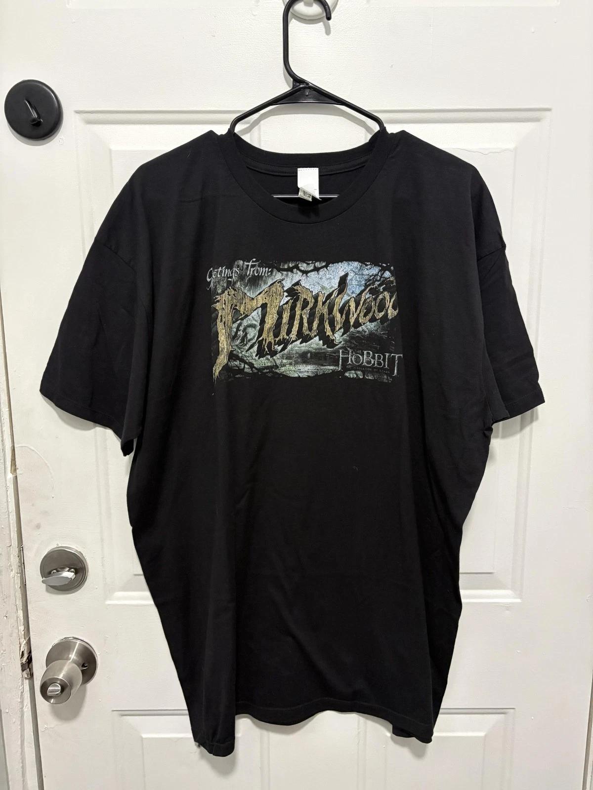 The Hobbit Mirkwood Shirt Mens 2XL Black Desolation Of Smaug Graphic Tee Alstyle 4XL