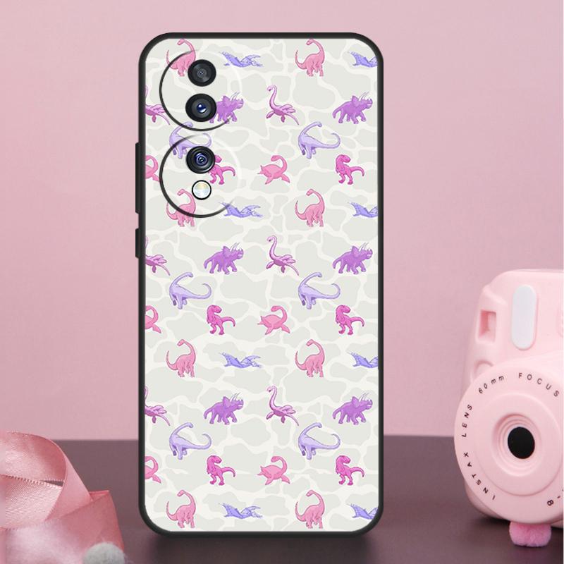 Dinosaur Collage Case For Honor Magic 7 Pro 5 6 8 Pro X9a X9b X9c X9d X8a X8b X8c 50 70 90 200 400 Lite Cover