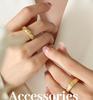 Retro Sun & Moon Zircon Ring: 18K Gold-Plated Titanium Steel for Men & Women
