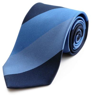 MICHIKO LONDON Brand Made In Silk Jacquard Woven Block Stripe Necktie, Japan, (Pattern C)