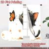 2D flat printing 2pcs Drapes Cute Black Cat Butterfly Digital Printed Polyester Drapes Festive Curtains Use for Festive and
