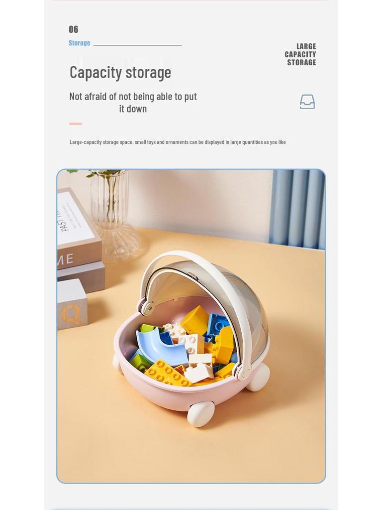 Creative Flip-Top Cartoon Storage Box for Children's Toys and Miscellaneous Items