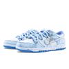 Nike Dunk Dreamy Ocean's Heart Slip Resistant Abrasion Resistant Low top Skateboard Shoes Unisex White Blue Silver DD1873-402(Team626-)
