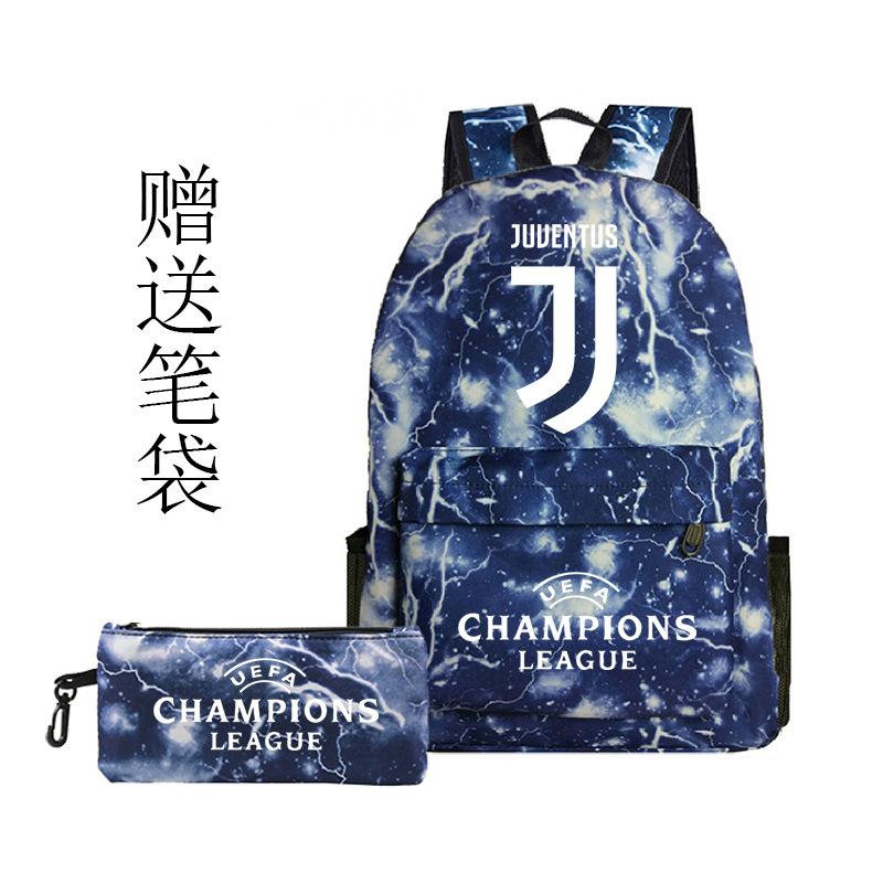Football Printed Student Backpack Multifunctional Usb Interface Large Capacity Leisure Travel Backpack