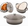 ENAMELED CAST IRON ROASTER 33cm 6.4L GREY 7723