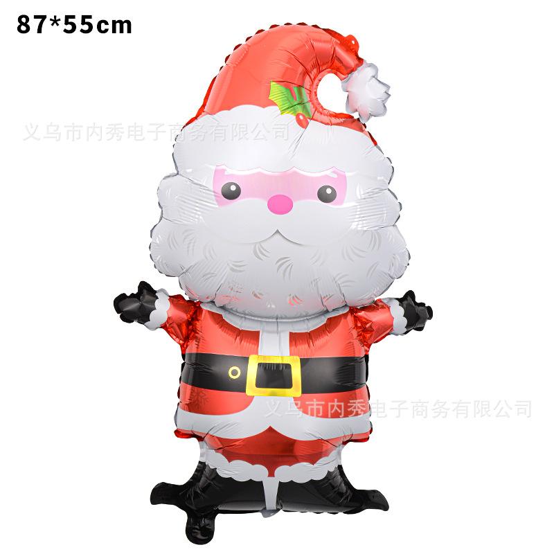 Christmas Balloons Special-Shaped Aluminum Film Balloons Santa Claus Merry Christmas Arrangements Christmas Eve Decorations