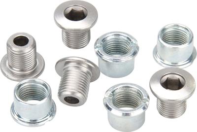 SHIMANO Reparaturteile Doppelzahnrad-Befestigungsschraube x Muttern Y1LV98050 (M8 8,5) & (je 4) FC-T551 FC-M552-S FC-M552-L