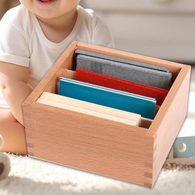 Montessori Thermic Tablet Tactile Board Color Sorting Wood Educational Toy Sensory for Boys