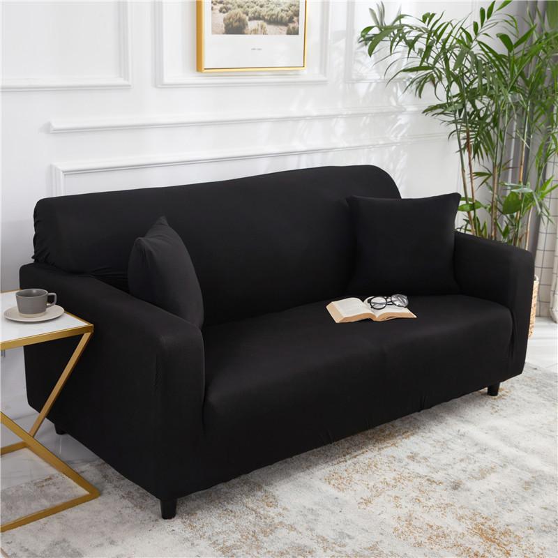 Plain Solid Color Sofa Cover Elastic Decor Couch Covers For Living Room Anti -Dirty Stretch Slipcovers L Shape Sofa Need Buy 2pcs