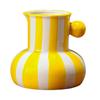 Painted Ceramic Vase Desktop Stripe Art Vase Decorative Flower Vase for Flower Arrangement Living Room Bedroom Decor