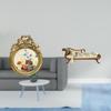 Ornate European Round Photo Frame And Miniature Wooden Sofa Bed DIY Accessories for Wedding Gift