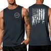 Men's Sleeveless Tank Top Casual Athletic Shirt with Independence Day Patriotic Print Round Neck Lightweight Summer Vest