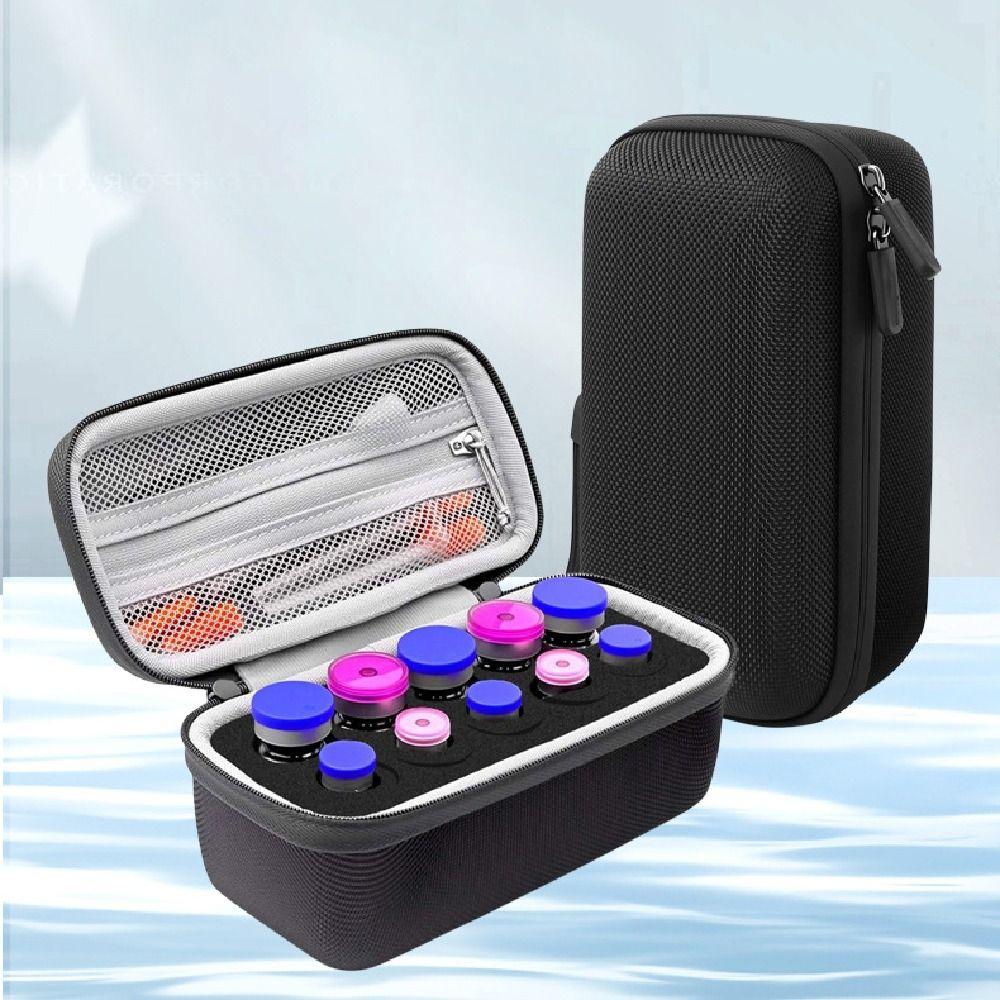 Waterproof Insulin Vial Storage Case 9/10/15/30 Slots Essential Oil Case  Diabetics