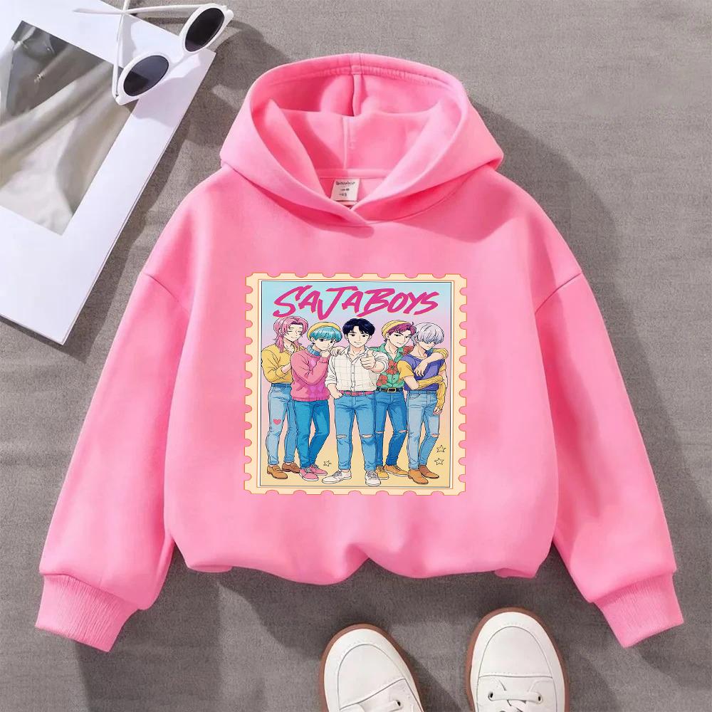 

SAVABOYS Детский свитшот с принтом мультяшного персонажа, модный повседневный пуловер для мальчиков и девочек 110