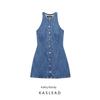 Kaslead New Arrival Women's Clothing Fashion Style Denim Round Neck Short Sleeveless Dress 6147092 427