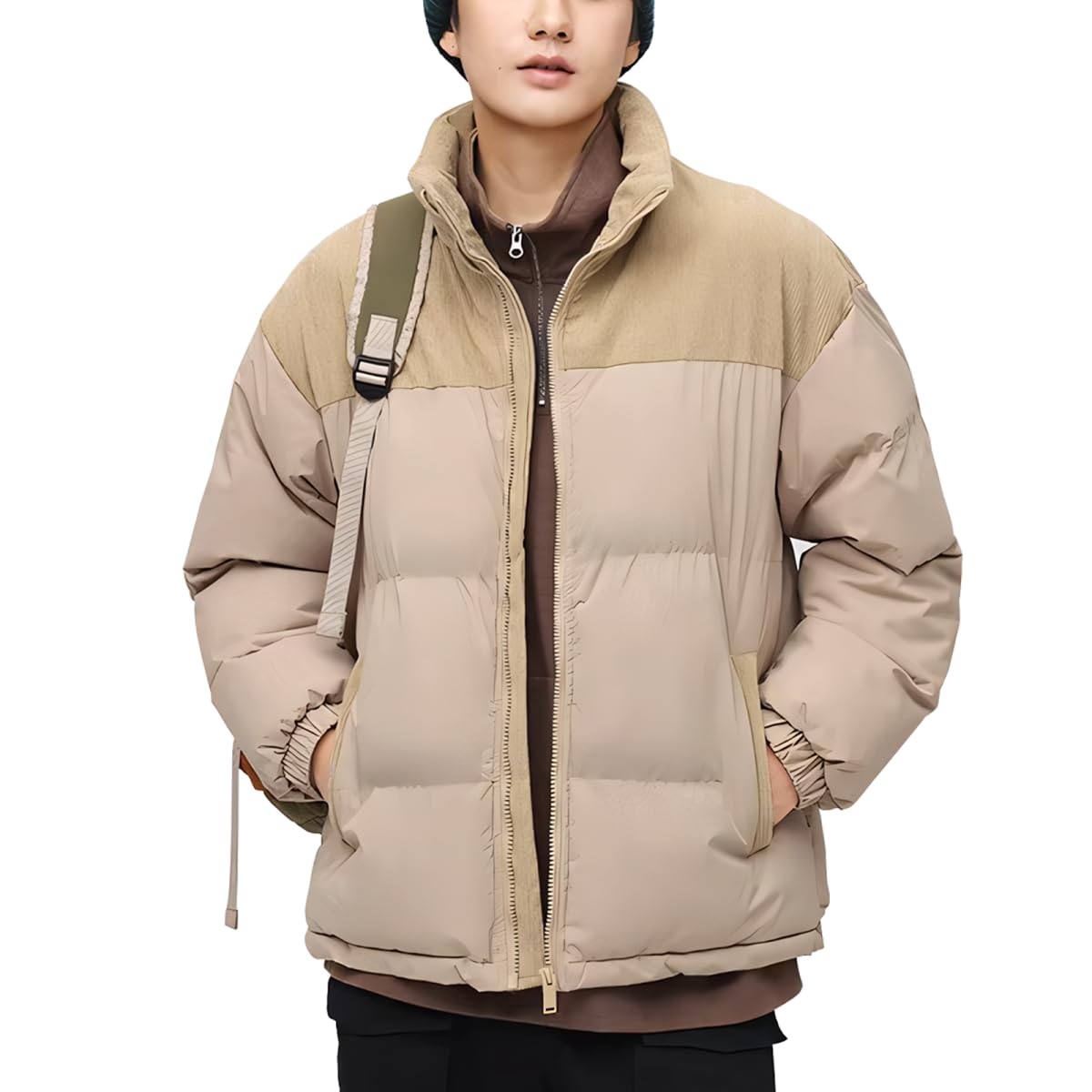 

Kayiyasu Down Winter Plus Sizes Loose Solid Perfect for and Men s Jacket, Jacket, Available, Unisex, Windproof, Thick, Padded, Outerwear, Fit,