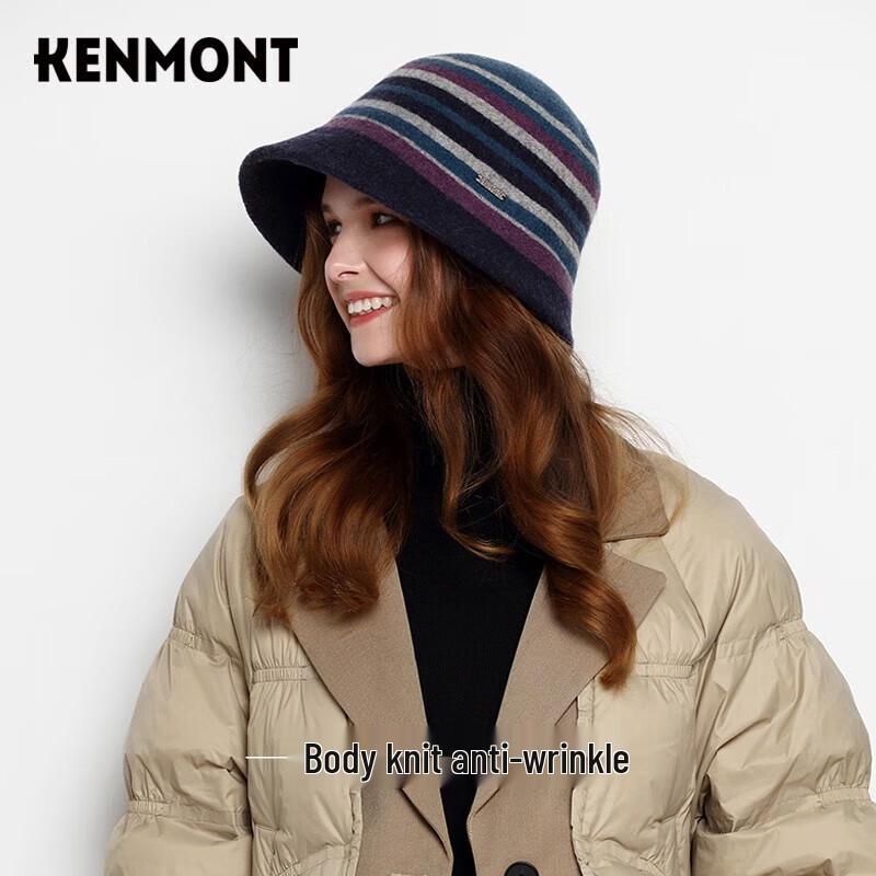 Женская полосатая осенне-зимняя панама Kenmont M