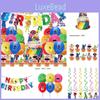 Conjunto Colorido de Decorações para Festa Tema Roblox Rainbow Friends Com Balões E Bandeira