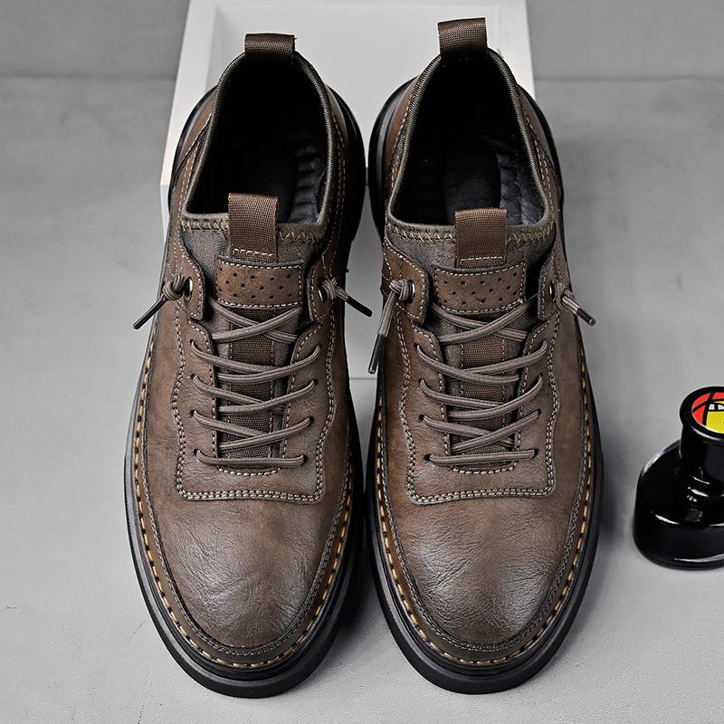 Fashion High Quality Wide Version Men Casual Leather Business Office Shoes Outdoor Antiskid Walking Oxford Shoes New Comfy All Day Wear