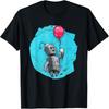 Cute Grey Robot Balloon T-Shirt- SciFi Robot (dark Colors) T-Shirt