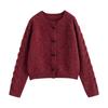 Women's Retro Toggle Button Knitted Cardigan
