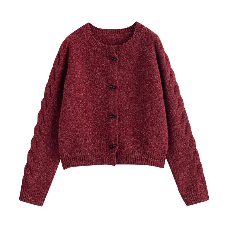 Women's Retro Toggle Button Knitted Cardigan