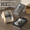 Nicht verformbare Metall-Katzenklo-Box, Edelstahl-Katzentoilette mit hohen Rändern, Auslaufsicherer Spritzschutz Behälter für Große Katzen Design,