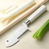 Stainless Steel Scallion Shredder with Slicer & Bottle Opener 3-in-1 Kitchen Tool for Ginger Leek Fish Scaling Rust-Proof Kitchen Gadget for Fast Meal