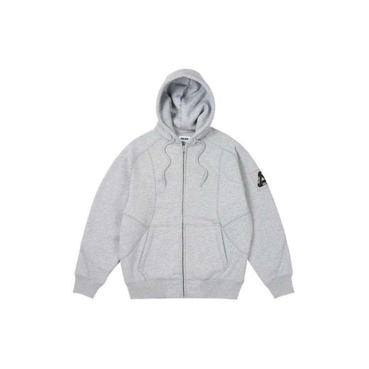 

Palace Bonded Sherpa Zip Hood Серая меланжевая верхняя одежда унисекс P26CS016