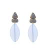 Geometric Layered Drop Earrings With Rhinestone Accents Bold Statement Jewelry Women Blue Green Pink Purple