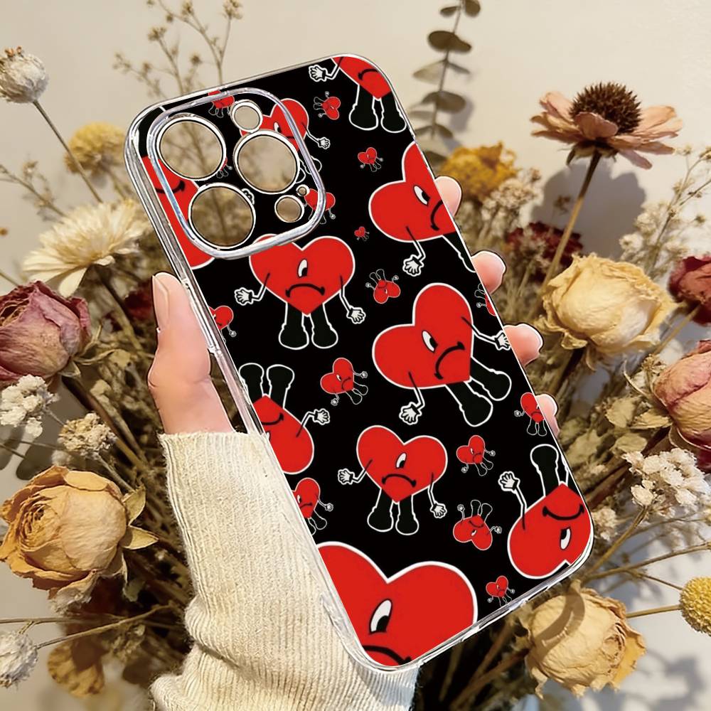 Bad B-bunny F-fondo Phone Case Transparent Silicone Soft For iPhone 17 16 15 14 13 12 11 Mini Pro Max Plus