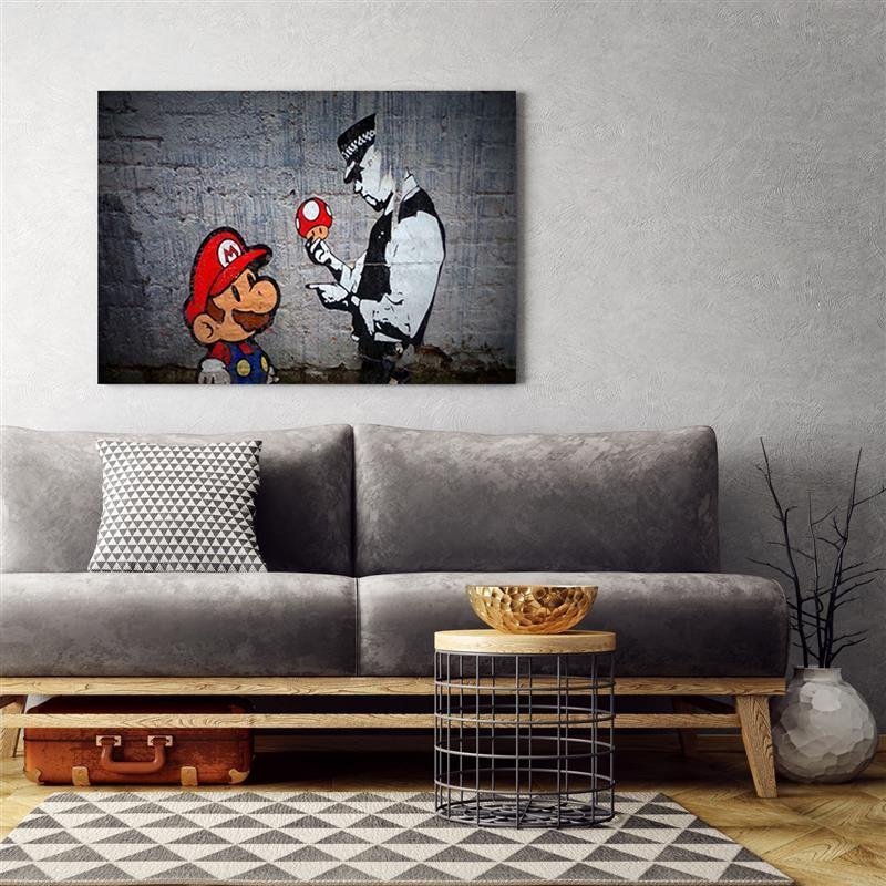 Canvas Print, Policeman and Game Character