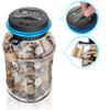 Cutie de bani cu blocare Contor digital LCD Capacitate de 2,5 L din plastic transparent Seif pentru monede de economisire a oală Pușculiță Rechizite pentru casă