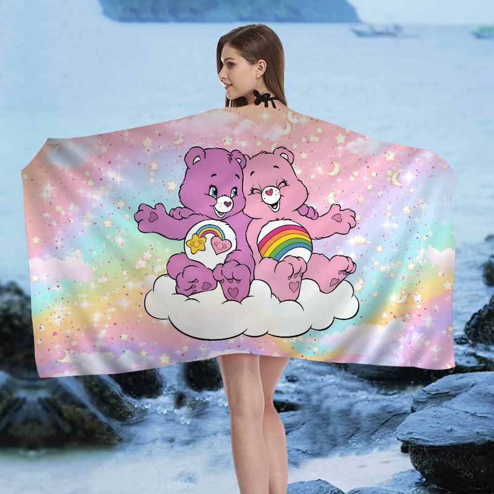 C-Care B-Bears Microfiber Blanket Quick Drying Beach Towels Oversized Printing Super Absorbent Pool Towel Blanket